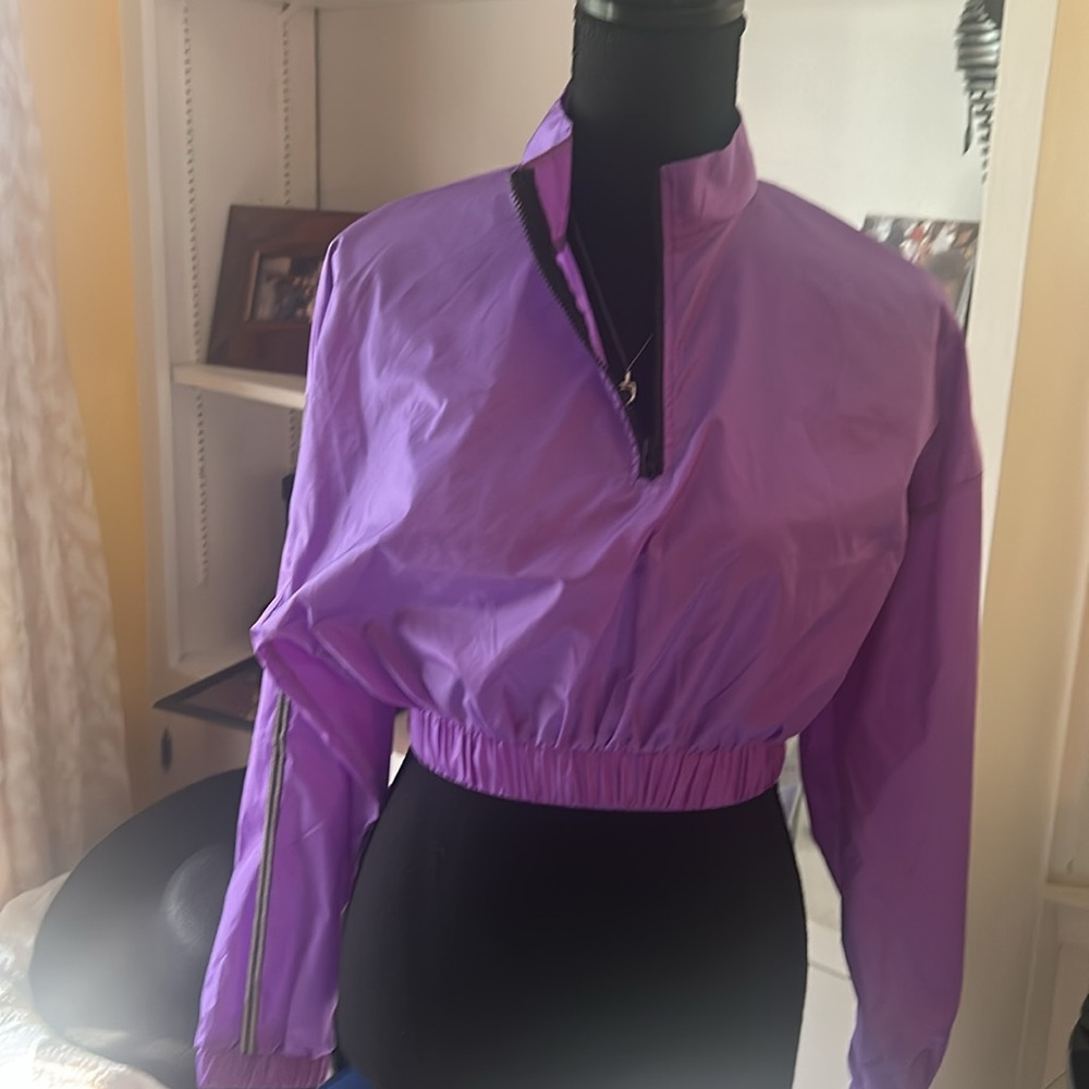 FASHION NOVA Reflector Crop wind breaker jacket - Picture 5 of 7